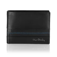 Portfele - Skórzany portfel męski z przeszyciami Pierre Cardin TILAK97 8805 - niebieski - miniaturka - grafika 1