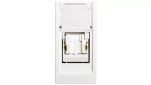 Hager Polo Zenith Gniazdo komputerowe pojedyncze RJ45 kat.5e UTP białe 1 moduł WS210 L4762 WS210 - Gniazdka elektryczne - miniaturka - grafika 1