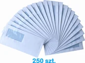 Koperty - Pako Koperta DL biała SK samoklejąca 110x220 mm - okienko 90x45 mm - 250 szt. - miniaturka - grafika 1