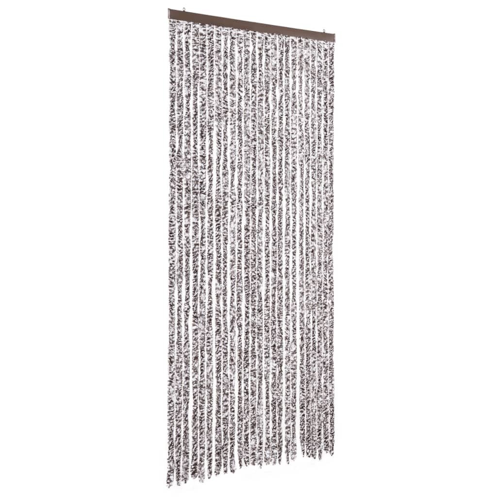 vidaXL Zasłona muchowa brązowo-beżowa 100x230 cm szenilowa