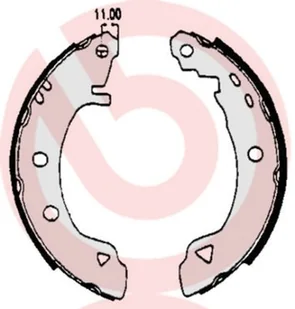 Zestaw szczęk hamulcowych Brembo S 23 508 - Układ hamulcowy - akcesoria - miniaturka - grafika 1