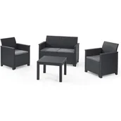 Meble ogrodowe - Keter Zestaw mebli ogrodowych Emma 246158 Grafitowy - miniaturka - grafika 1