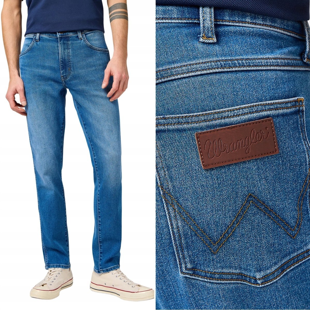 Wrangler LARSTON Wave EPIC SOFT wygodne spodnie jeansowe na lato W38 L32