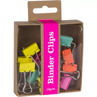 Klipy, Fluor Collection, 12 sztuk - Spinacze i klipsy do papieru - miniaturka - grafika 2