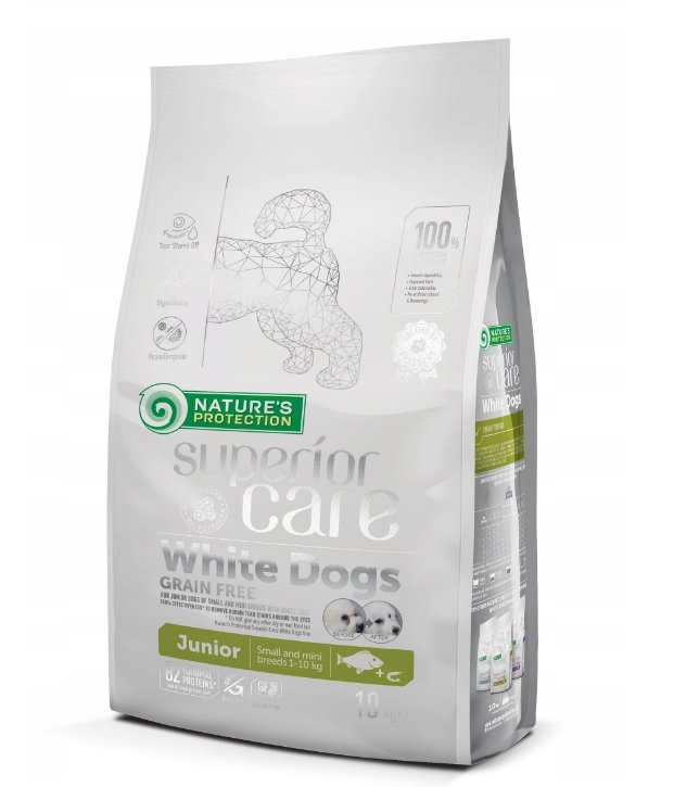 Natures Protection Superior Care White Dogs Junior 10Kg