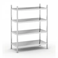 Szafy i regały magazynowe - B2B Partner Półki ze stali nierdzewnej, 1550x1200x600 mm, 4 półki WT-C200102 - miniaturka - grafika 1