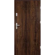 Drzwi zewnętrzne - Drzwi zewnętrzne TYTAN pełne orzech 80 prawe RADEX - miniaturka - grafika 1