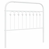 Inne meble do sypialni - vidaXL Metalowe wezgłowie, białe, 100 cm - miniaturka - grafika 1