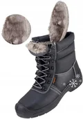 Obuwie robocze - Wysokie buty robocze męskie Zimowe Ocieplane trzewiki skórzane bez Podnoska - miniaturka - grafika 1