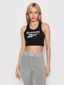 Bielizna sportowa damska - Reebok Biustonosz sportowy Identity GL2544 Czarny - miniaturka - grafika 1
