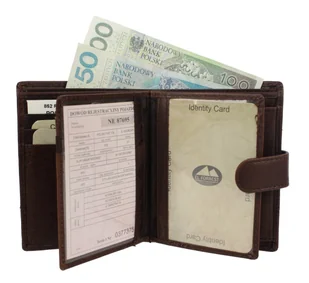 Portfel Męski Skórzany EL FORREST Skóra Bydlęca Duży Pionowy Z Zapięciem Dwa Skrzydełka RFID 852 R 22 12,5 x 10 x 2 [cm] - Portfele - miniaturka - grafika 6