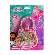 Prace ręczne dla dzieci - Zestaw Koralików Gabby S Dollhouse Jednorożec 250 Szt. + 2M Gumki - miniaturka - grafika 1