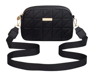 Czarna pikowana torebka skórzana na ramię torba damska ekoskóra - Torebki damskie Czarna pikowana torebka skórzana na ramię torba damska ekoskóra - Torebki damskie - miniaturka - grafika 1