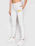 Spodnie sportowe damskie - Superdry Spodnie dresowe Collegiate Scripted W7010437A Szary Slim Fit - miniaturka - grafika 1