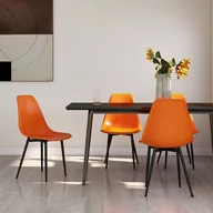 Krzesła - shumee Krzesła stołowe 4 szt. pomarańczowe PP - miniaturka - grafika 1