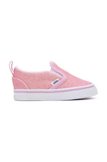 Buty dla dziewczynek - Vans tenisówki dziecięce TD Slip-On V kolor różowy - grafika 1