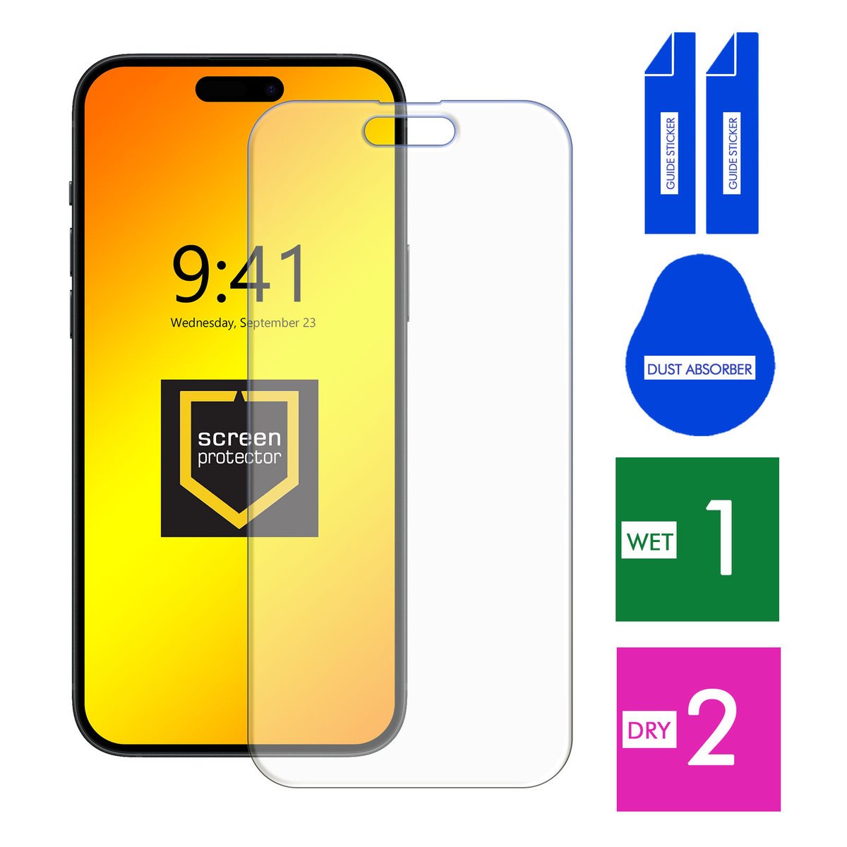 SZKŁO HARTOWANE DO APPLE IPHONE 15 PLUS SZYBKA 9H OCHRONNE PANCERNE