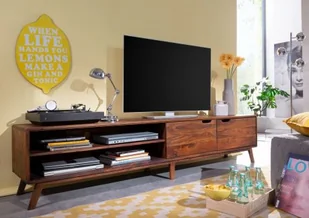 MALMO 2 Szafka RTV #125 Palisander olejowany 220x40x48 cm - Szafki RTV - miniaturka - grafika 1