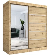 Szafy - Szafa przesuwna 180 cm w kolorze dąb artisan D0-L03 - miniaturka - grafika 1