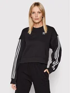 Bluzy damskie - adidas Bluza adicolor Classics HC2064 Czarny Relaxed Fit - miniaturka - grafika 1