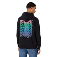 Bluzy męskie - Wrangler Męska bluza z kapturem, czarna, L, czarny, L - miniaturka - grafika 1