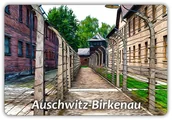 Magnesy - AUSCHWITZ BIRKENAU - Brzezinka - Oświęcim - Muzeum - Magnes na lodówkę - miniaturka - grafika 1