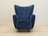 Fotele - Fotel granatowy, skandynawski design, produkcja: Dania - miniaturka - grafika 1