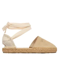 Espadryle damskie - Espadryle LOVE MOSCHINO JA10562G0OIG5104 Beżowy - miniaturka - grafika 1