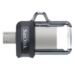 Sandisk Ultra Dual m3.0 pamięć USB 256 GB USB Type-A / Micro-USB 3.2 Gen 1 (3.1 Gen 1) Czarny, Srebrny, Przezroczysty, Nośnik Pendrive USB - Nośniki danych - miniaturka - grafika 1