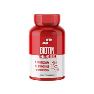 MP SPORT Biotin 10mg - 100tabs - Biotyna - Witaminy i minerały dla sportowców - miniaturka - grafika 1