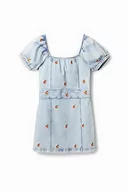 Sukienki - Desigual Damska sukienka casual, niebieski, M - miniaturka - grafika 1