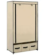 Szafy - Składana materiałowa szafa kremowa G0-S34 - miniaturka - grafika 1