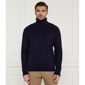 Swetry męskie - GUESS Golf EVANDER | Regular Fit | z dodatkiem wełny - miniaturka - grafika 1