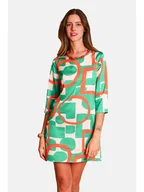 Sukienki - William de Faye Sukienka w kolorze zielono-pomarańczowo-kremowym - miniaturka - grafika 1