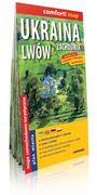 Atlasy i mapy - Ukraina Zachodnia i Lwów laminowana mapa samochodowo-turystyczna 1:500 000 laminowany plan miasta - miniaturka - grafika 1