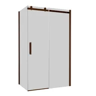 Kabiny prysznicowe - Kabina prysznicowa Laurena 140x90x200 cm szkło dymione profil miedziany Wellneo - miniaturka - grafika 1