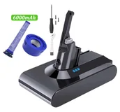 Filtry do odkurzaczy - Akumulator bateria Odkurzacz DYSON serii V8 / SV10 powiększony 6000mAh + filtry - miniaturka - grafika 1