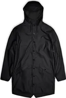 Kurtki i kamizelki sportowe damskie - Rains Rains kurtka przeciwdeszczowa unisex LONG JACKET 12020 01 BLACK L - miniaturka - grafika 1