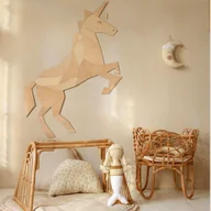 Wyposażenie pokoiku dziecięcego - Drewniana dekoracja ścienna koń jednorożec - miniaturka - grafika 1