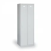 Szafki BHP - B2B Partner Szafka ubraniowa Ekonomik, szare drzwi, zamek obrotowy 400430 - miniaturka - grafika 1