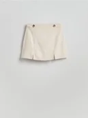 Spodenki damskie - Reserved - Spódnico-szorty z wiskozą - beżowy - miniaturka - grafika 1