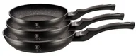 Zestawy garnków i patelni - Czarny zestaw 3 aluminiowych patelni R7-A42 - miniaturka - grafika 1