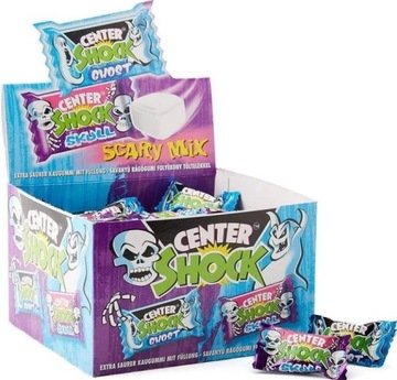 Gumy do żucia Center Shock Scary Mix z sokiem kwaśna 100szt