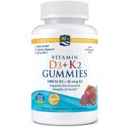 Stawy, mięśnie, kości - Nordic Naturals Vitamin D3+K2 Gummies Pomegranate 60 Żelków - miniaturka - grafika 1