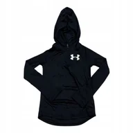Bluzy dla dziewczynek - Under Armour Bluza Dziecięca S Czarna Hoodie Sportowa Logo - miniaturka - grafika 1