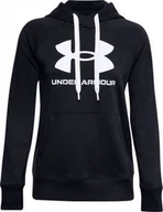 Bluzy damskie - Under Armour Bluza damska Rival Fleece Logo Hoodie Czarna r. XL - miniaturka - grafika 1