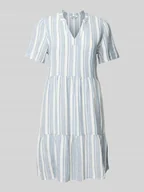 Sukienki - Sukienka casualowa o kroju comfort fit z mieszanki wiskozy i lnu model ‘TIRI-CARO’ - miniaturka - grafika 1