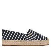 Espadryle damskie - Espadryle Tommy Hilfiger Th Platform Espadrille Stripes FW0FW09143 Granatowy - miniaturka - grafika 1