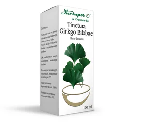 Herbapol KRAKÓW Tinctura ginkgo biloba 100 g Kraków - Układ nerwowy - miniaturka - grafika 1