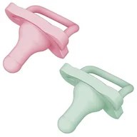 Smoczki uspokajające - Dr Brown's Smoczek silikonowy o kształcie smoczka do butelki Standard 0-6m różowy/zielony, 2szt. >>  od 49zł  << - miniaturka - grafika 1